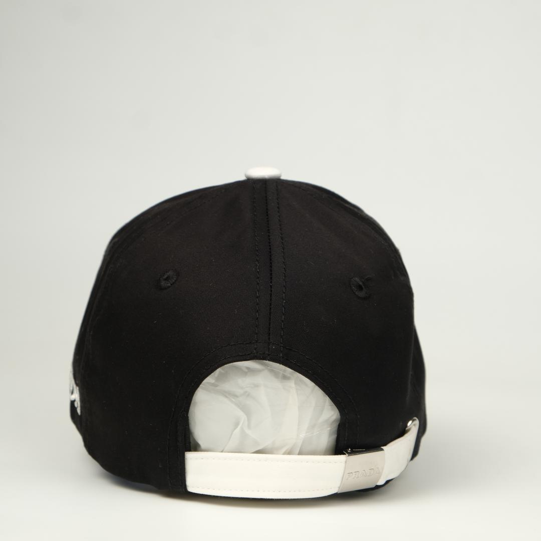 Casquette PRADA 2 Noir Blanc-Qualité supérieure